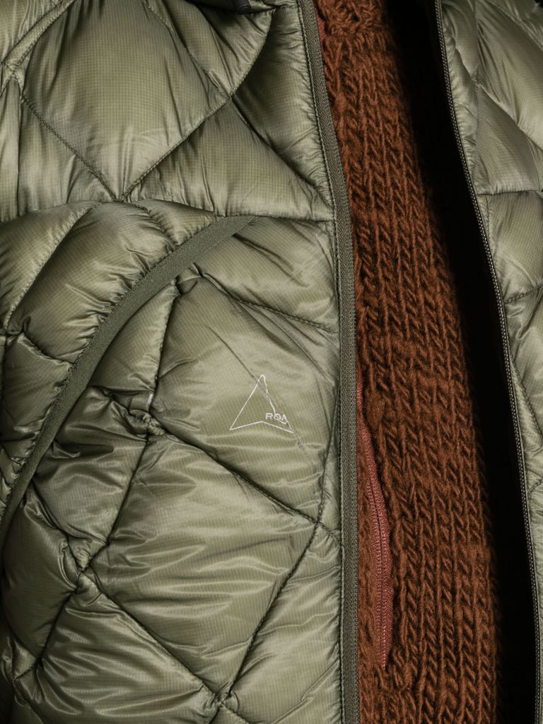 Green Hooded Quilted Gilet