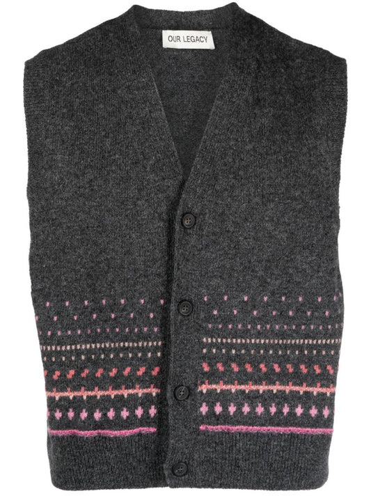 Grey Rugrats Wool Vest