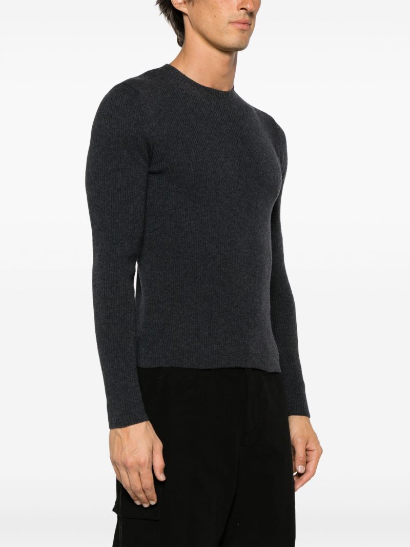 Grey Compact Merino-wool Sweater