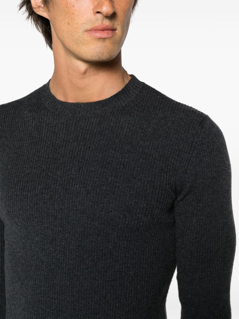Grey Compact Merino-wool Sweater