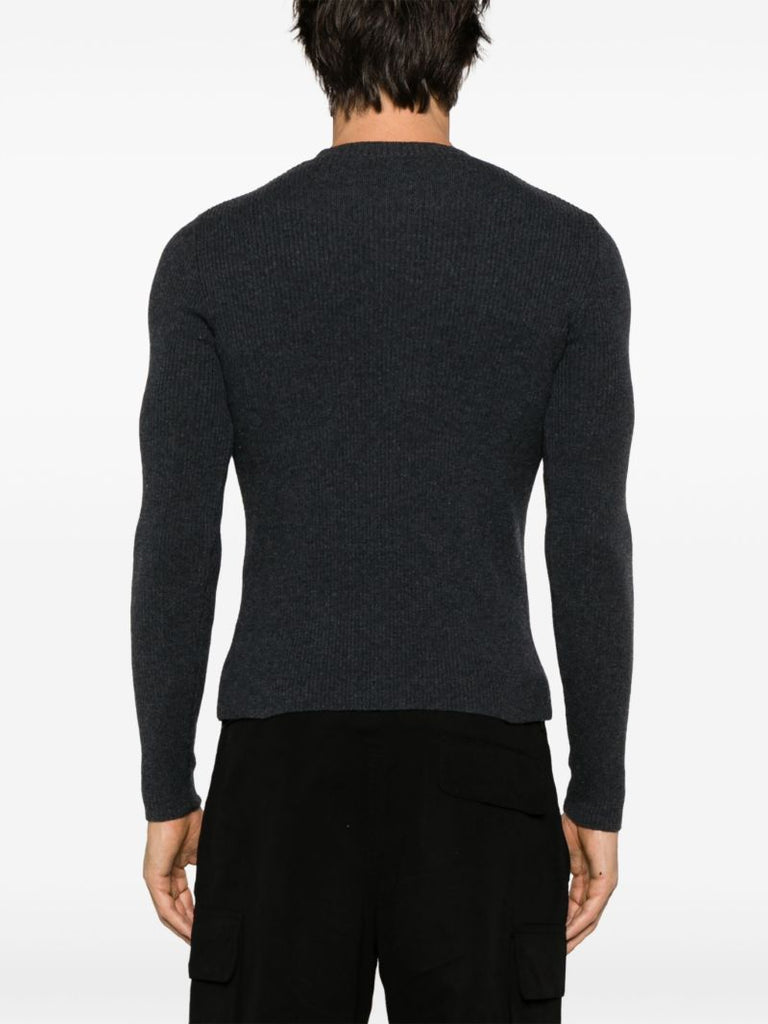 Grey Compact Merino-wool Sweater