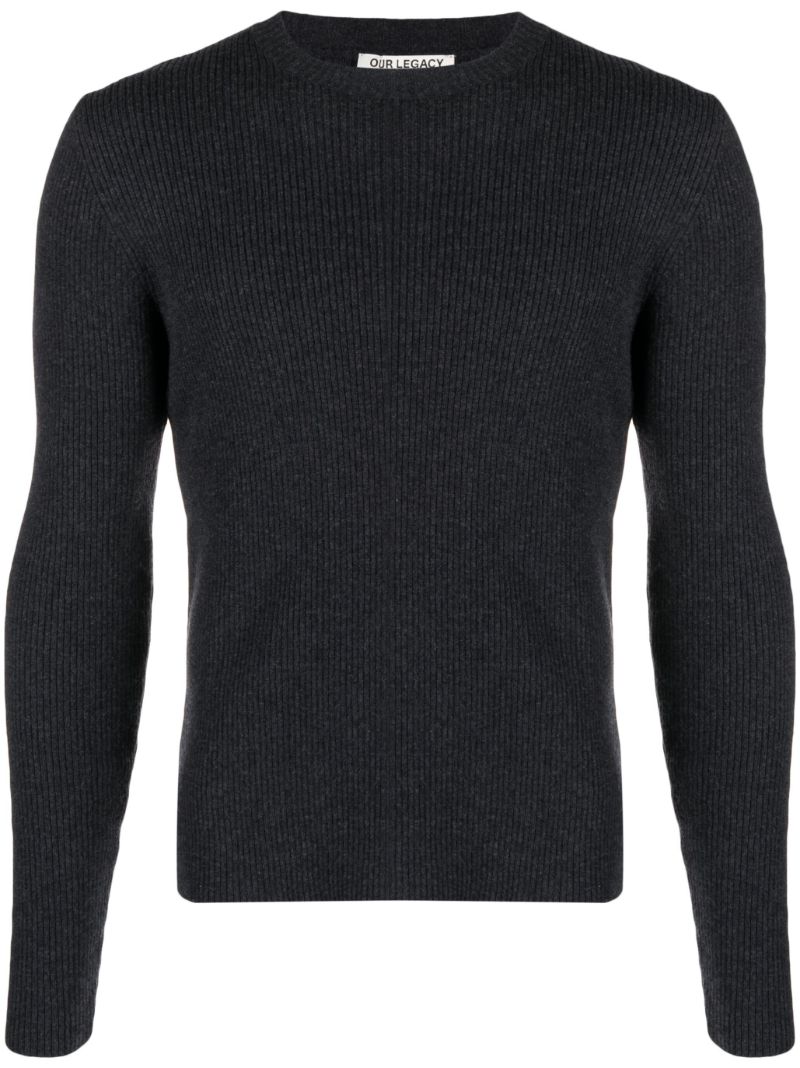 Grey Compact Merino-wool Sweater