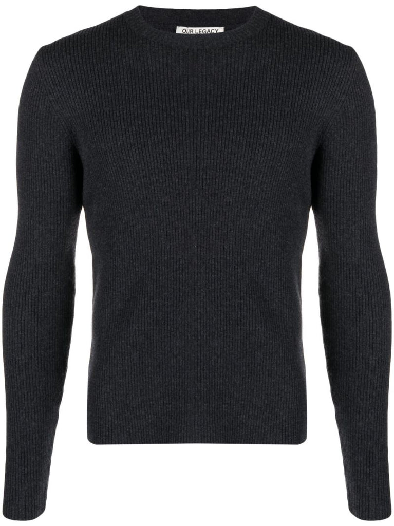 Grey Compact Merino-wool Sweater