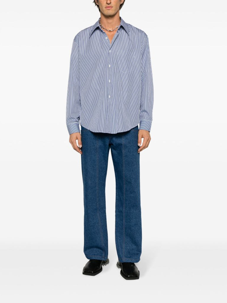 Blue Coco 70s Striped Cotton Shirt