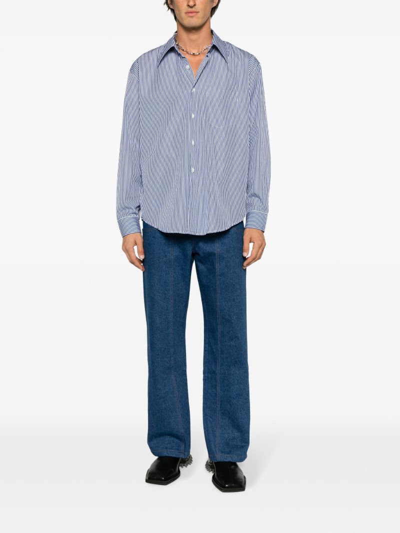 Blue Coco 70s Striped Cotton Shirt