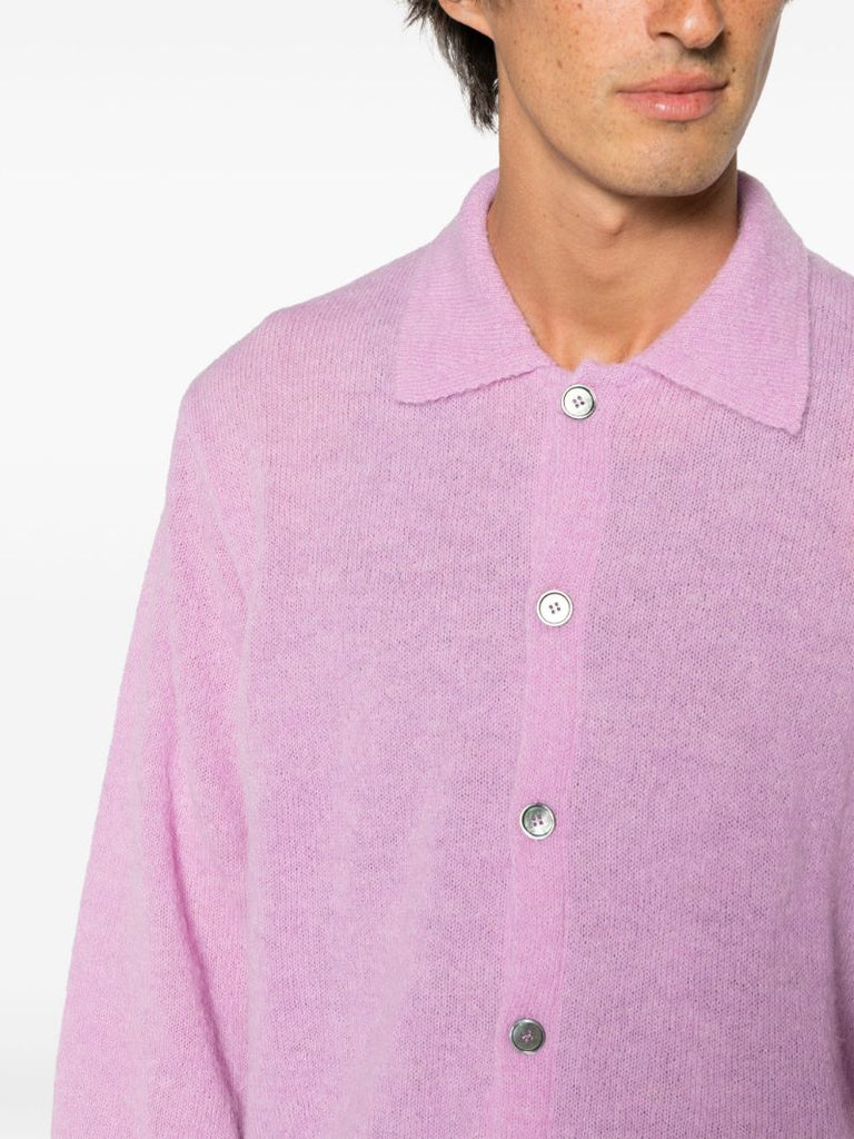 Pink Fine-knit Cardigan