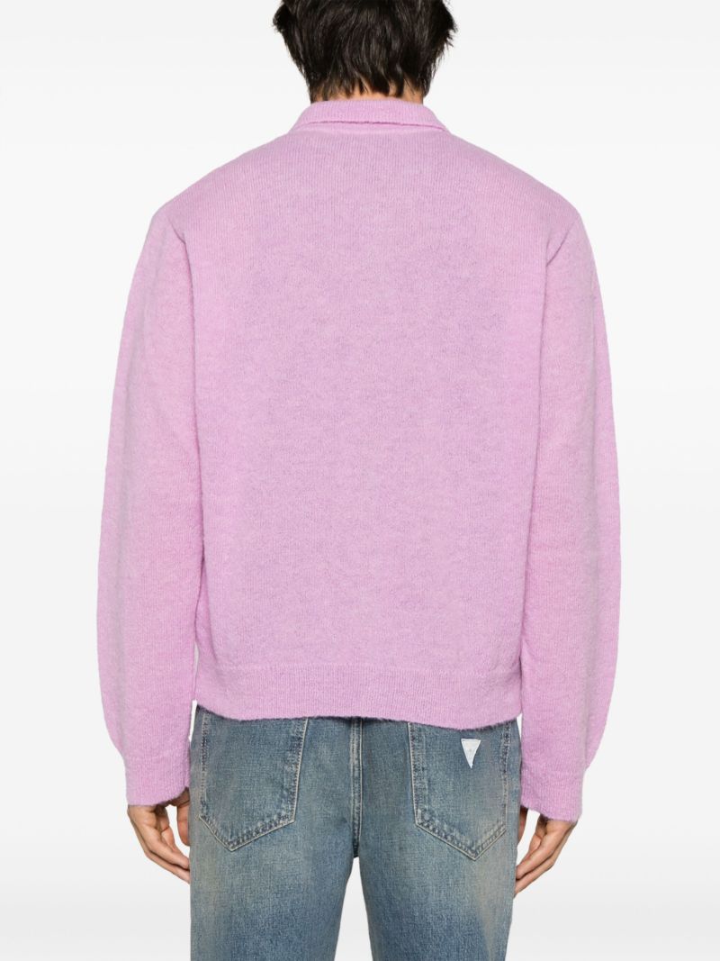 Pink Fine-knit Cardigan