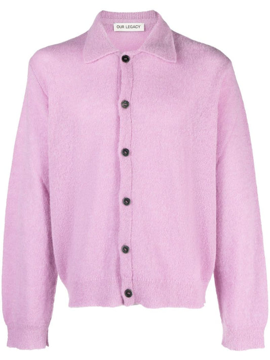 Pink Fine-knit Cardigan
