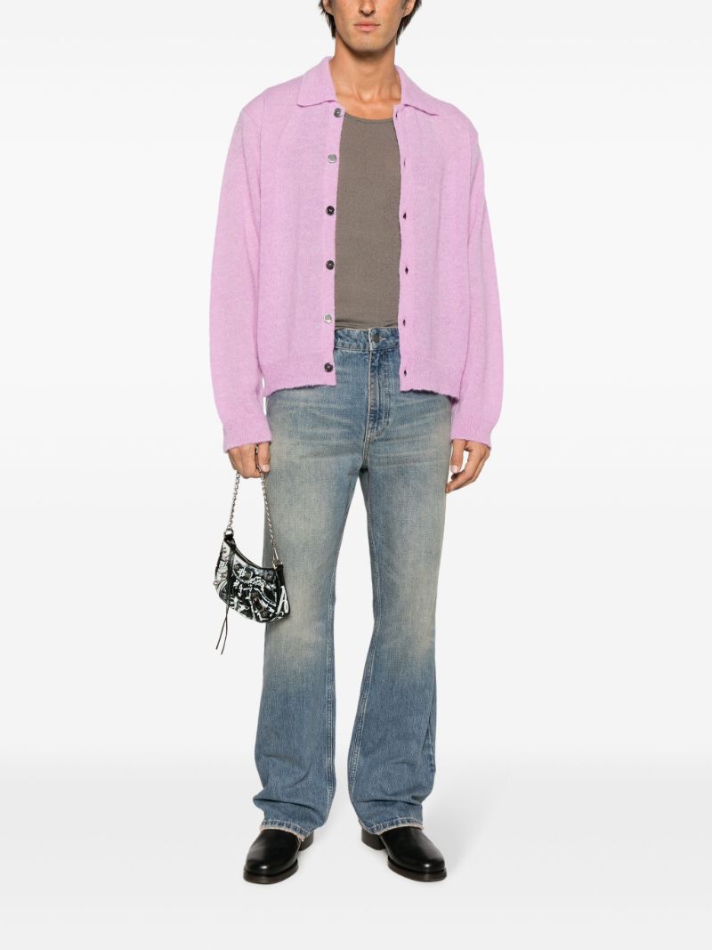 Pink Fine-knit Cardigan