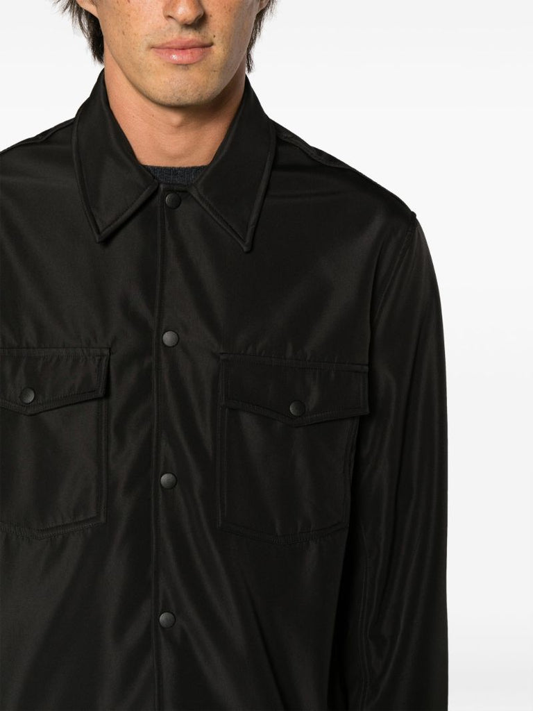 Black Evening Coach Press-stud Jacket