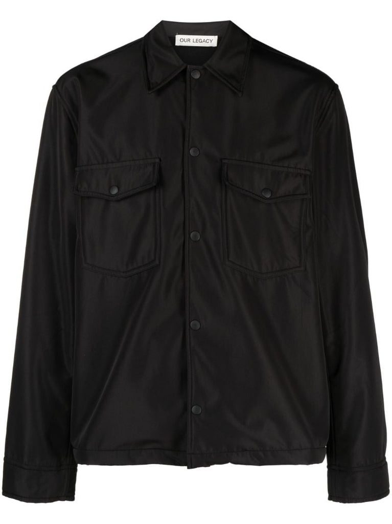 Black Evening Coach Press-stud Jacket