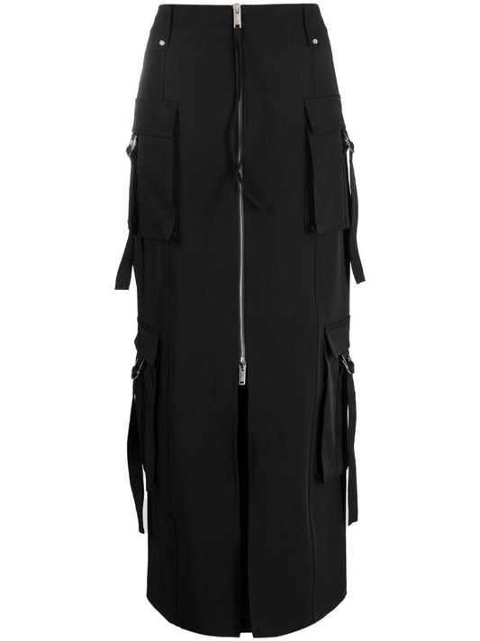 Black Cargo Skirt