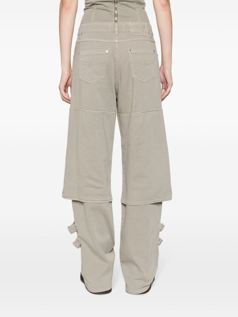 Grey Buckled Boyfriend Jeans