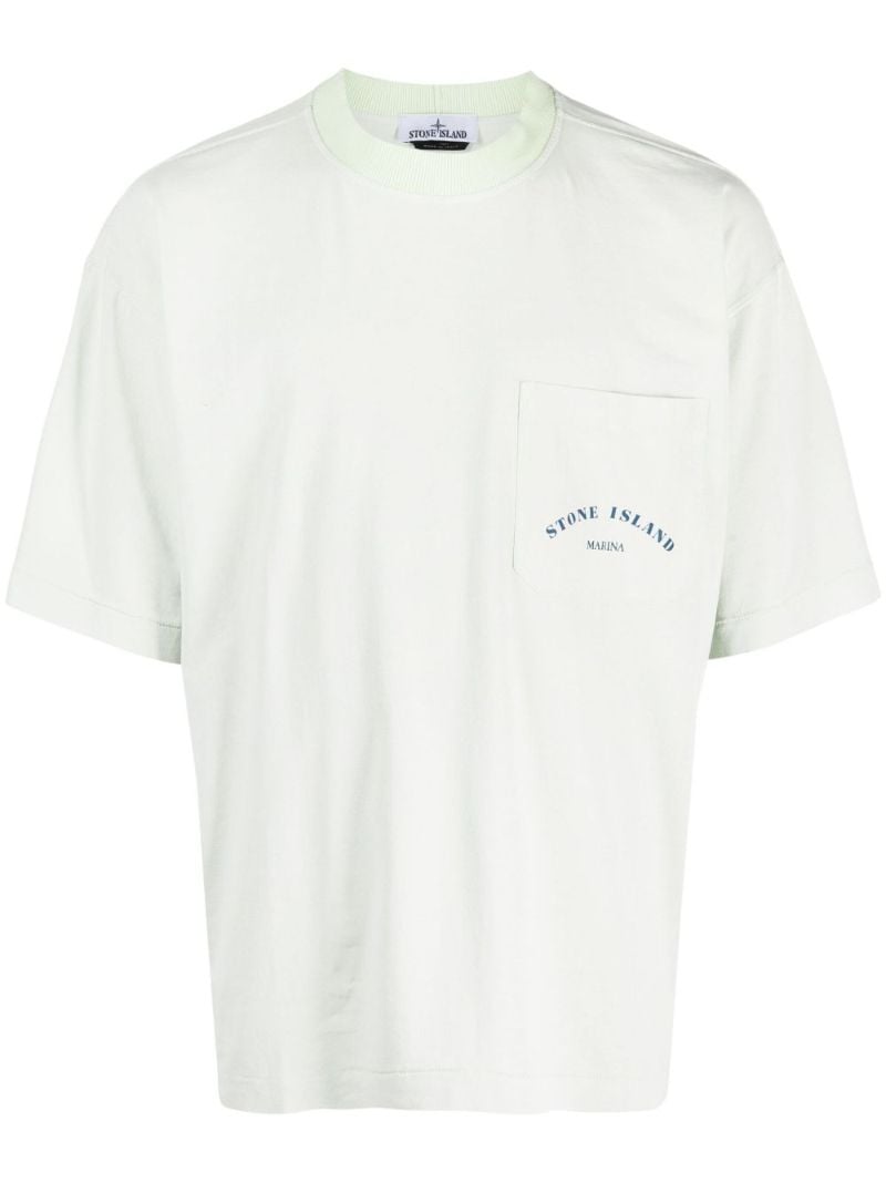 Green Crew Neck Cotton T-shirt