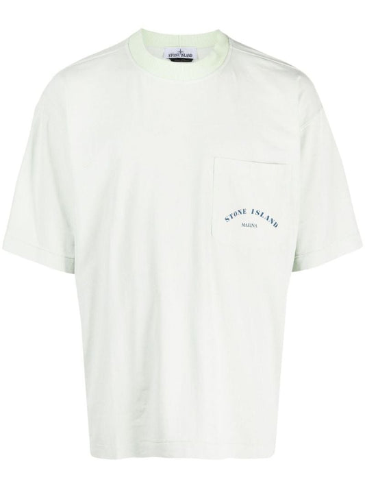 Green Crew Neck Cotton T-shirt