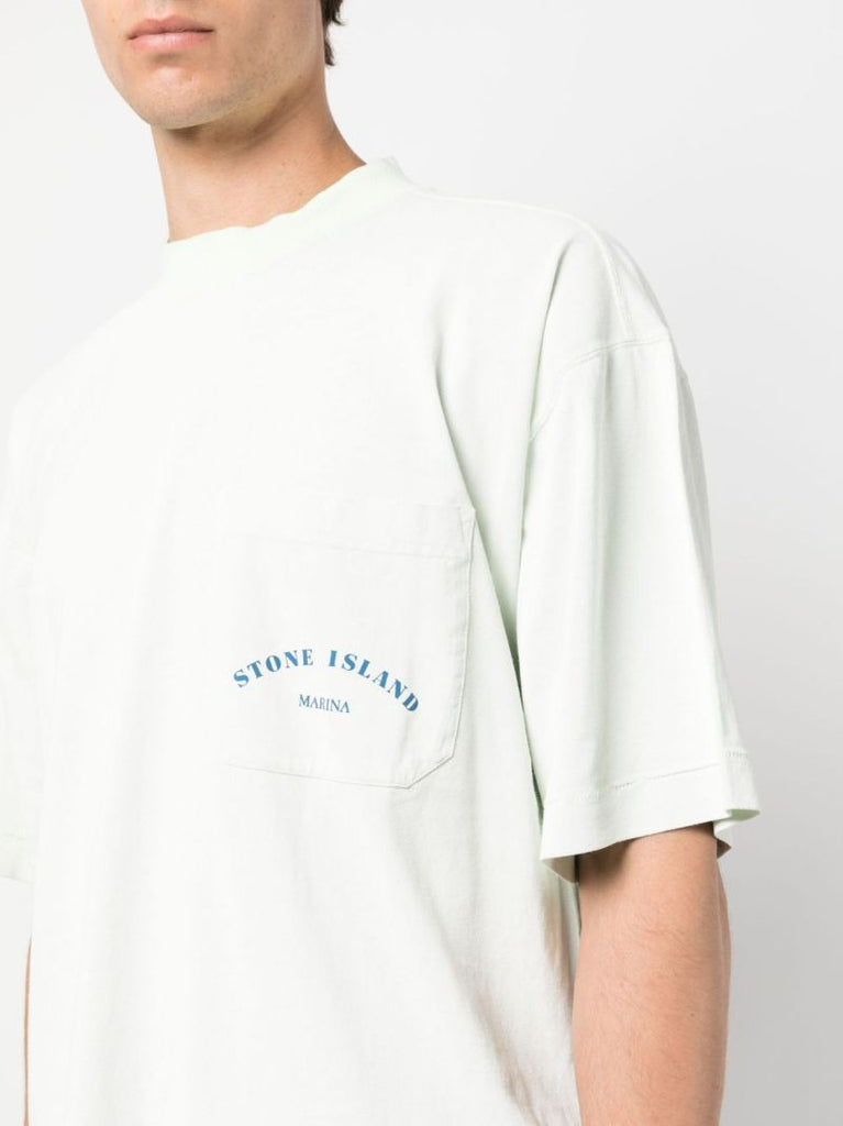 Green Crew Neck Cotton T-shirt