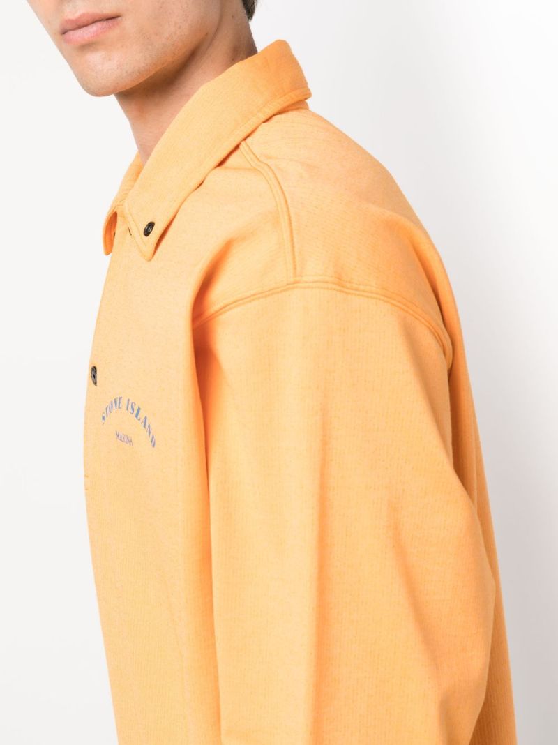 Orange Marina Logo Print Hoodie