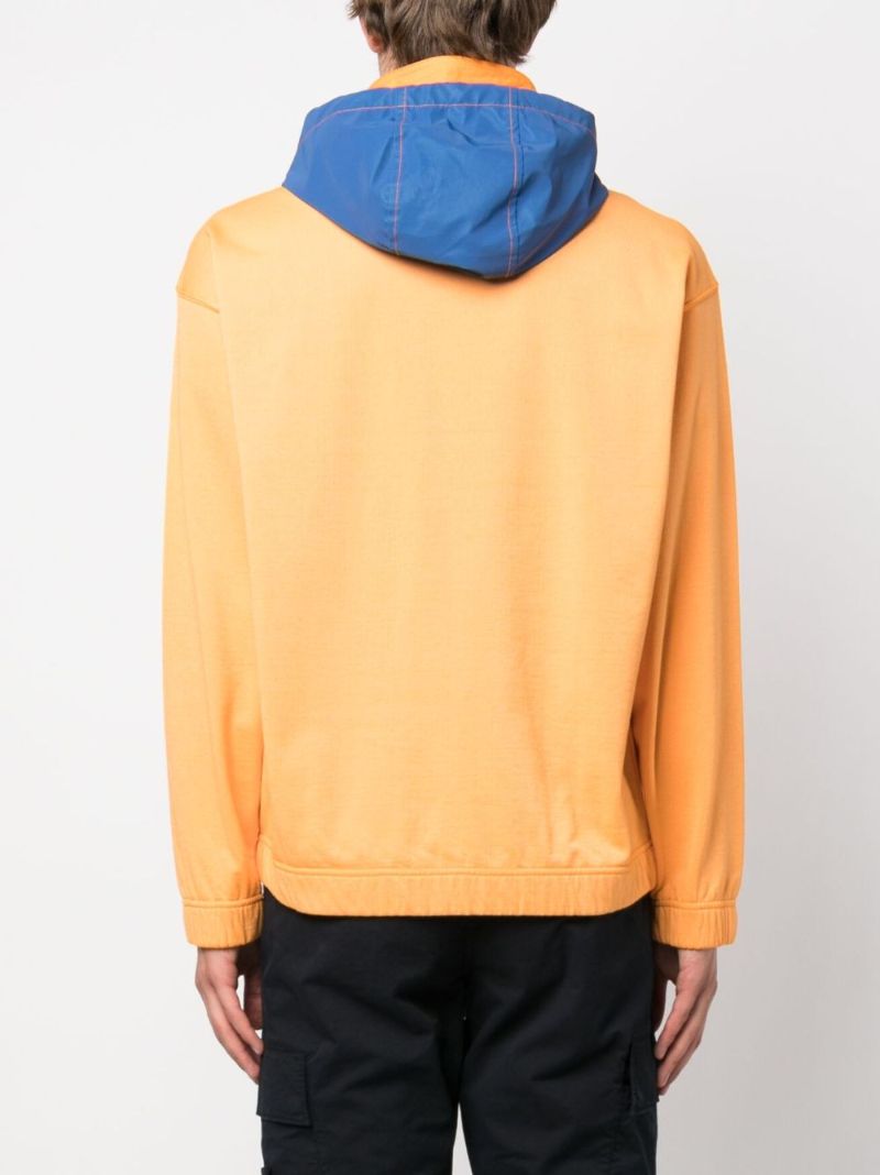 Orange Marina Logo Print Hoodie