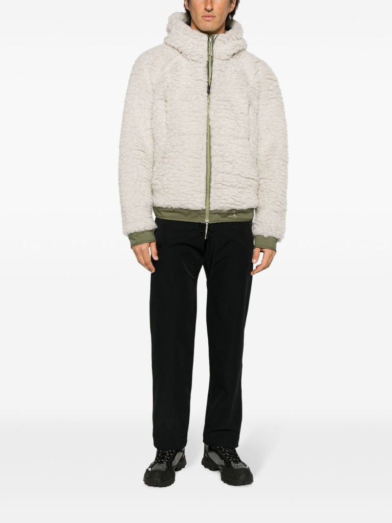 Grey Heavy Furry Hooded Jacket