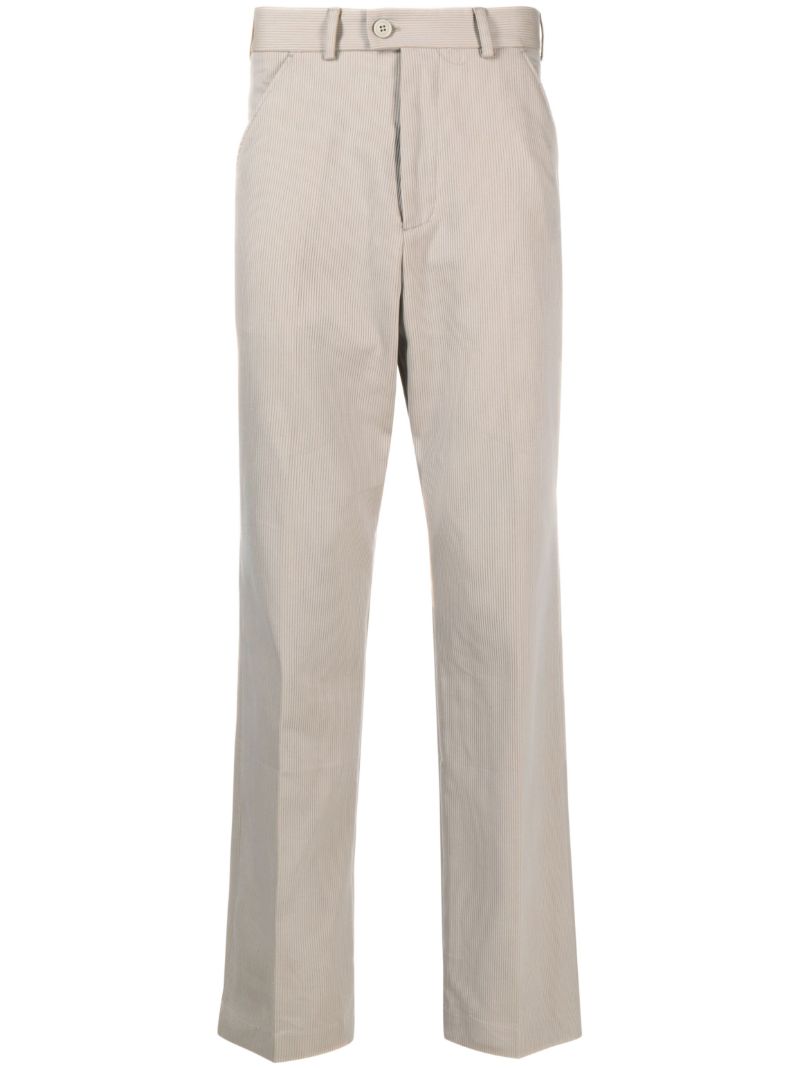 Grey Darien Straight-leg Trousers