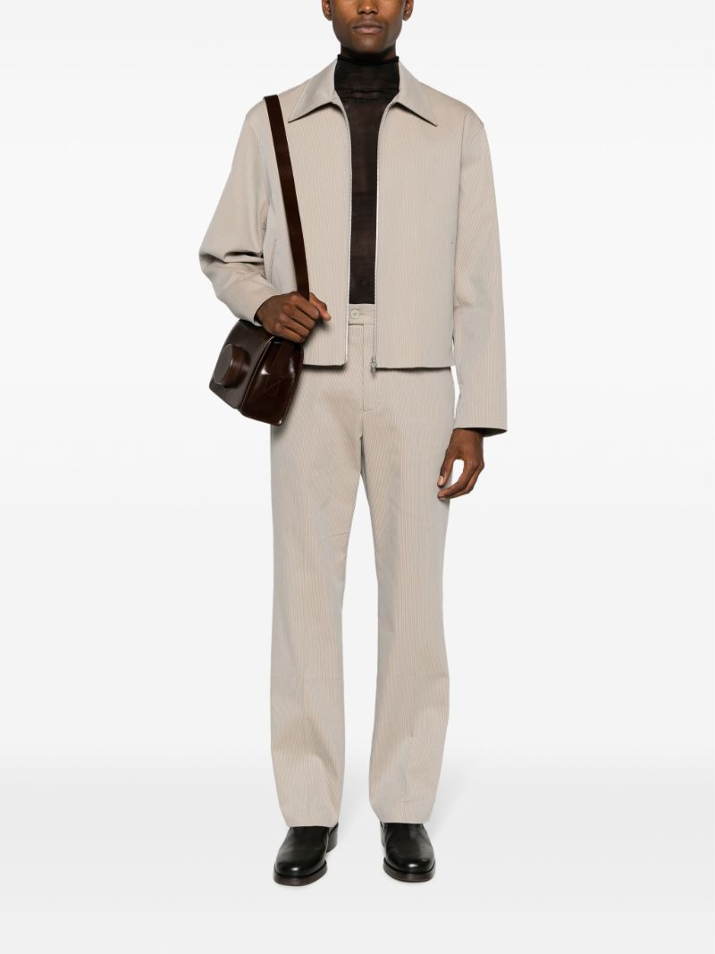 Grey Darien Straight-leg Trousers