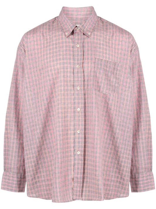 Pink Borrowed Bd Checked Cotton Shirt