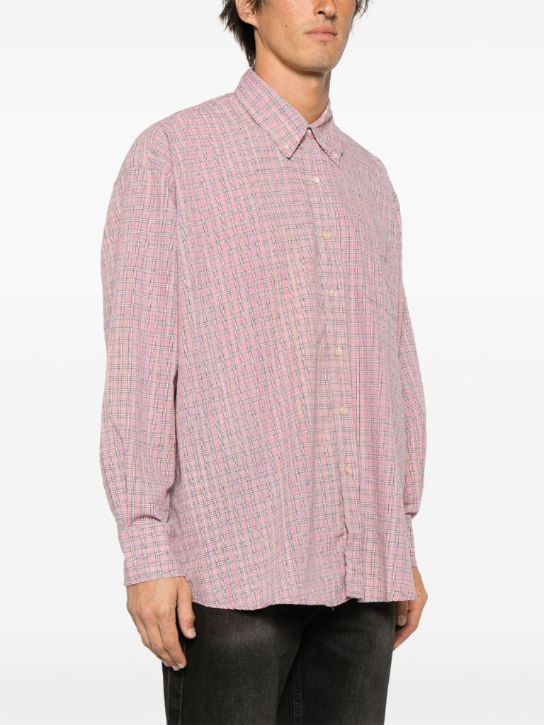 Pink Borrowed Bd Checked Cotton Shirt
