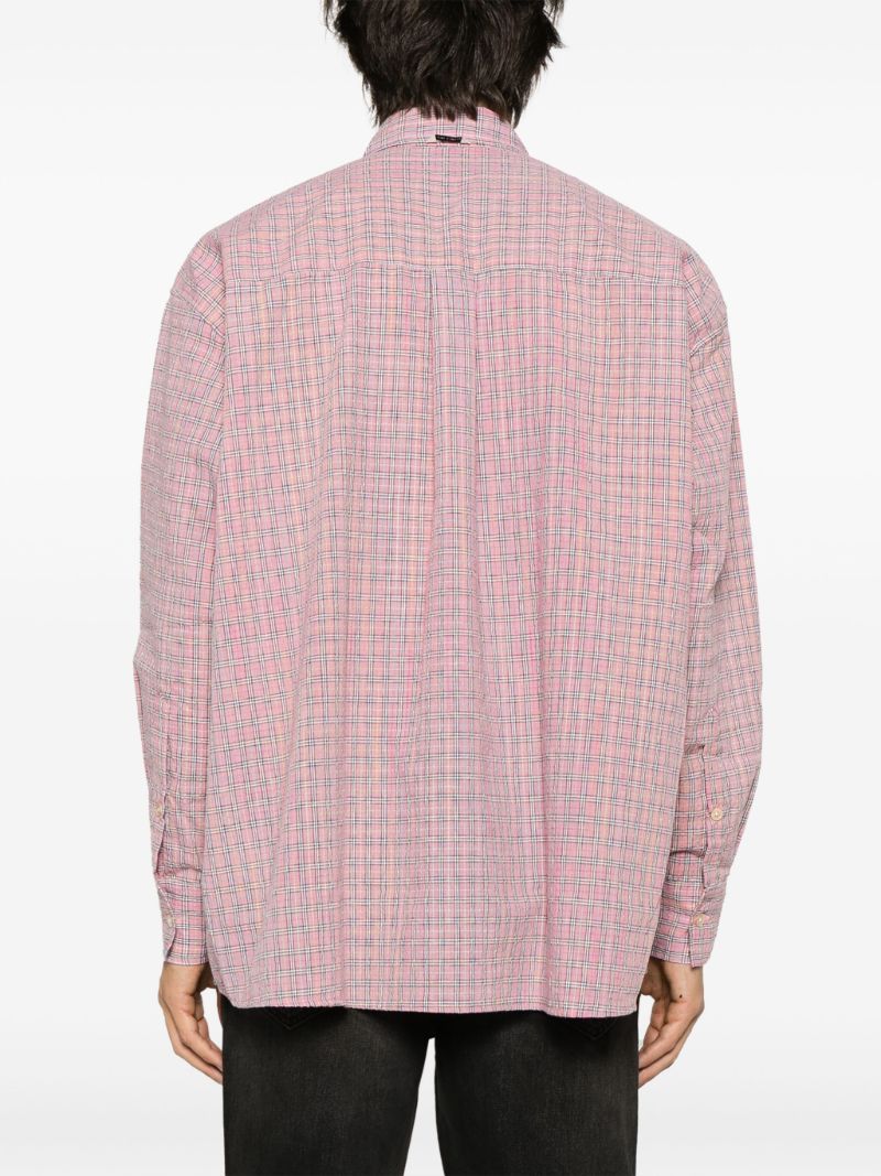 Pink Borrowed Bd Checked Cotton Shirt
