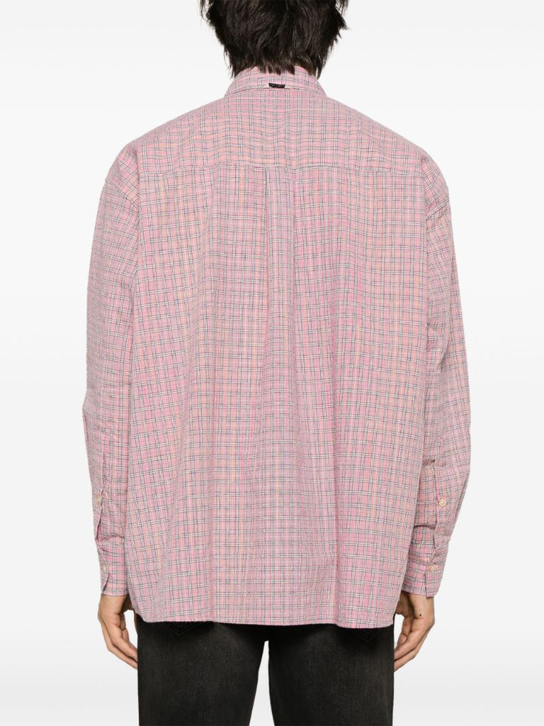 Pink Borrowed Bd Checked Cotton Shirt