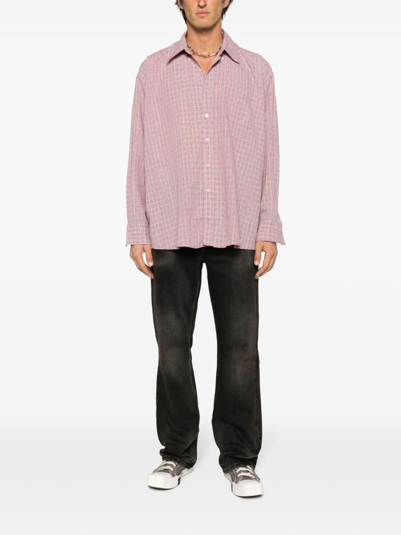 Pink Borrowed Bd Checked Cotton Shirt