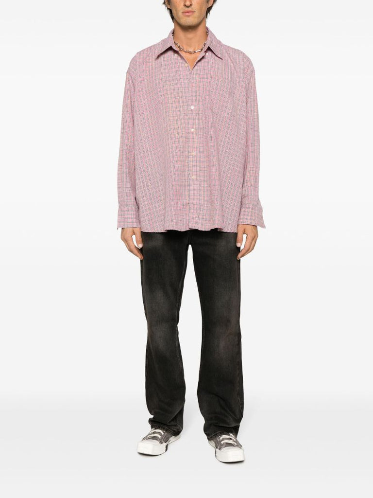 Pink Borrowed Bd Checked Cotton Shirt