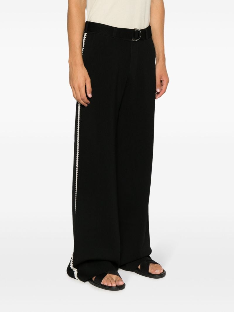 Black Yorin Straight-leg Trousers