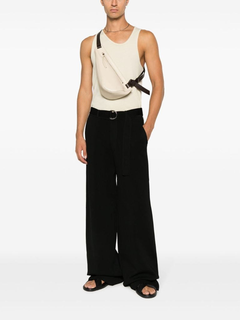 Black Yorin Straight-leg Trousers