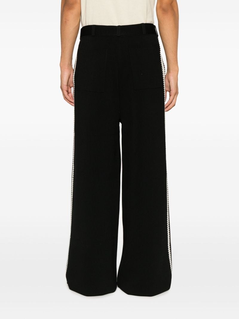 Black Yorin Straight-leg Trousers