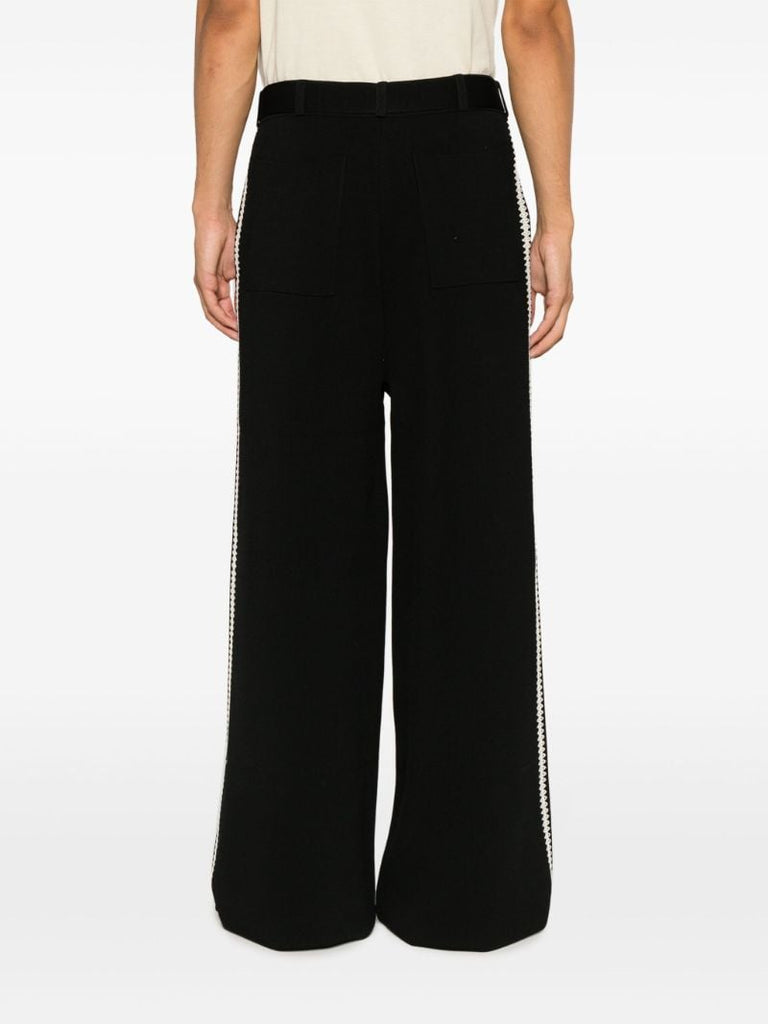 Black Yorin Straight-leg Trousers