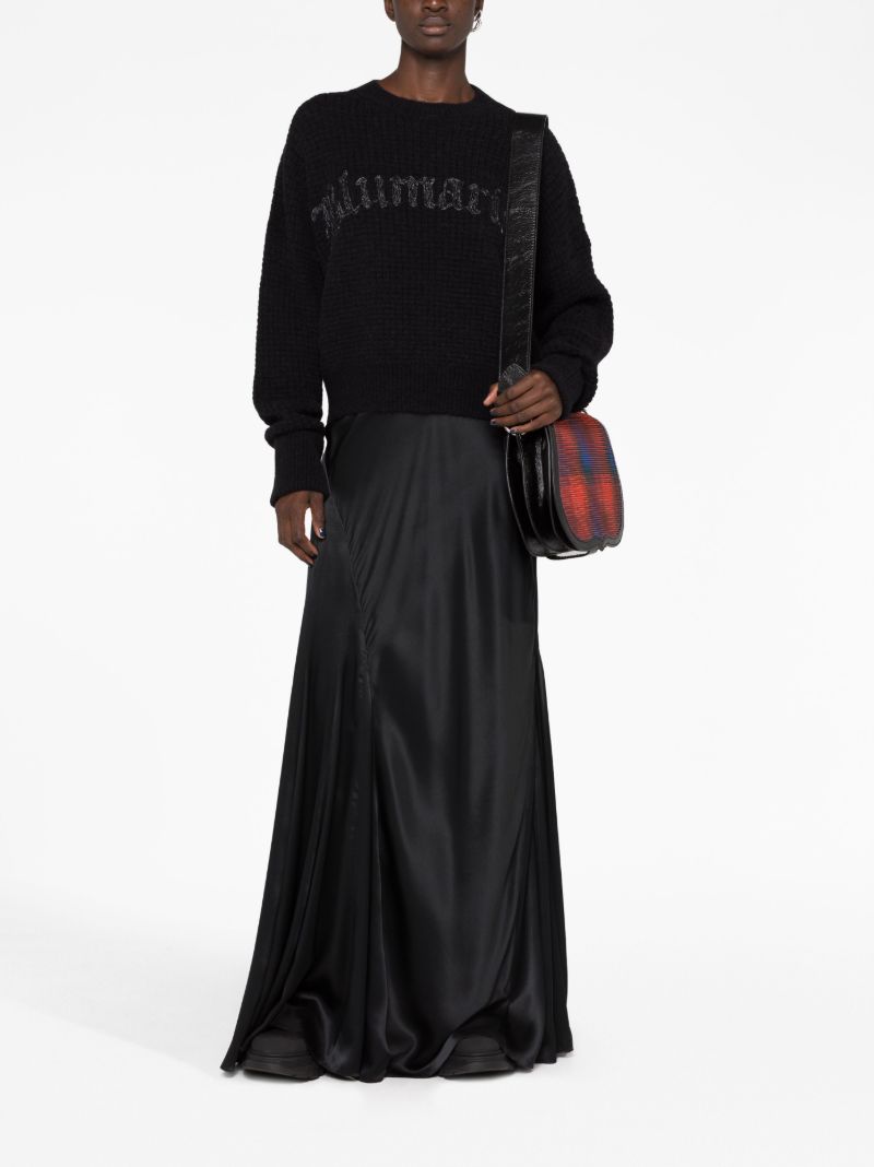 Black Logo-embroidered Wool Sweater