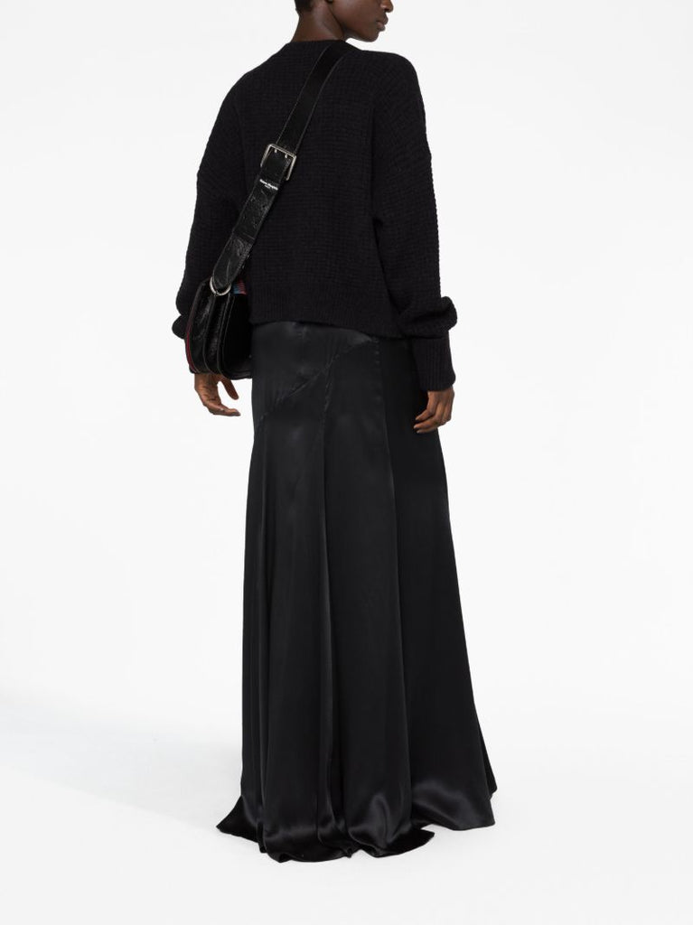 Black Logo-embroidered Wool Sweater