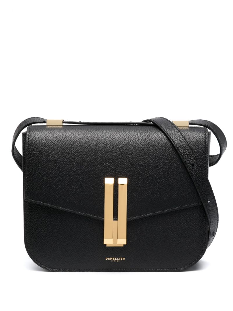 Black Vancouver Leather Cross Body Bag