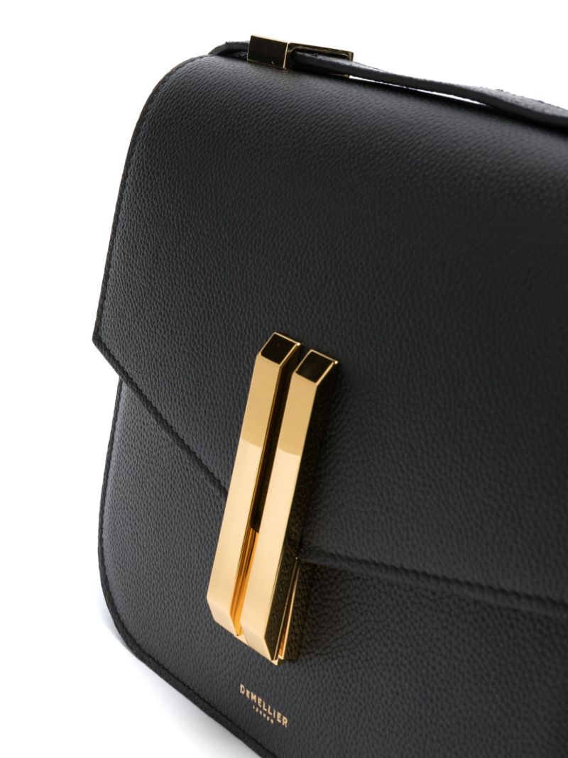 Black Vancouver Leather Cross Body Bag