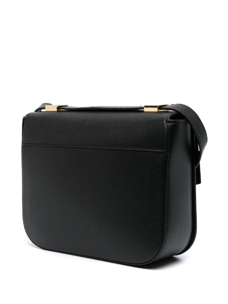 Black Vancouver Leather Cross Body Bag