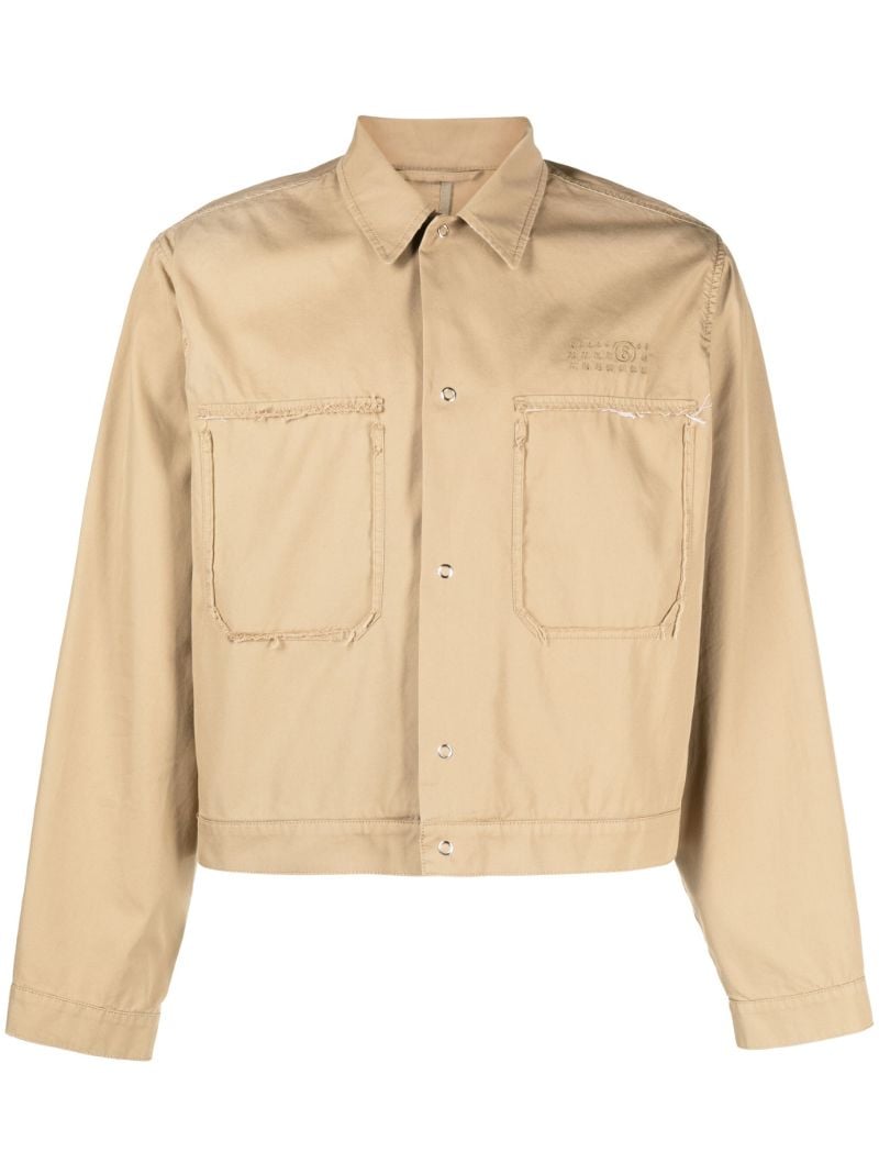 Beige Cropped Lightweight Jacket