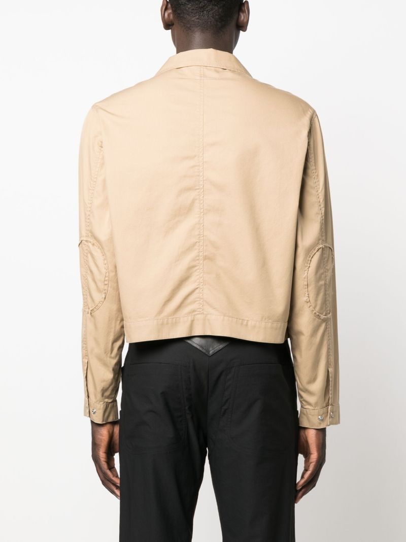 Beige Cropped Lightweight Jacket