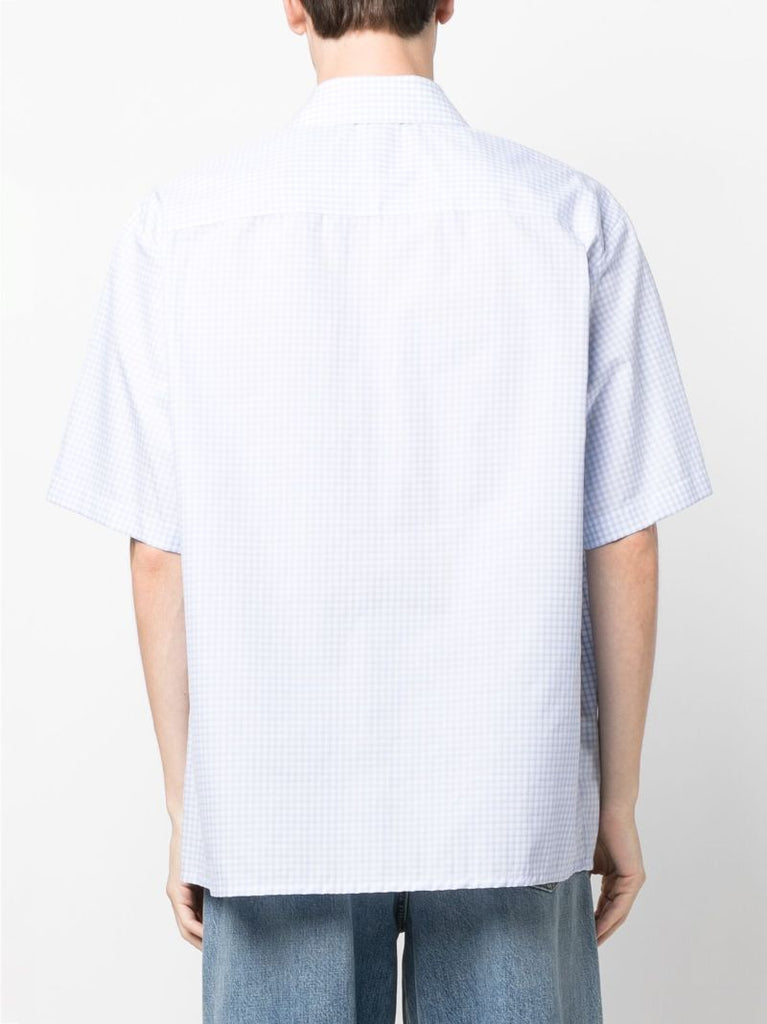 Blue Bear Patch Gingham Check Shirt