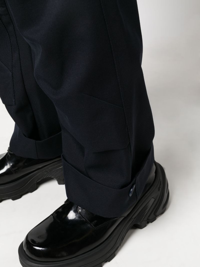 Blue Straight-leg Trousers