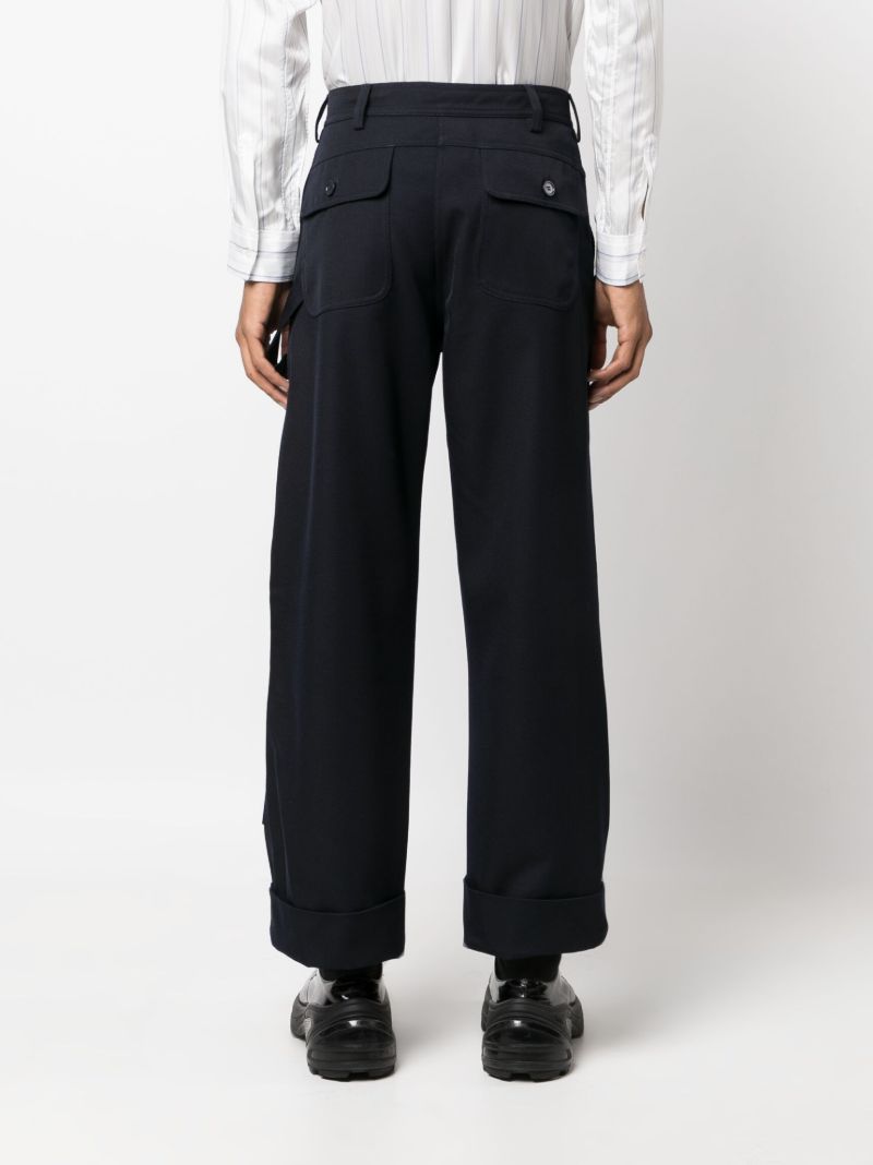 Blue Straight-leg Trousers