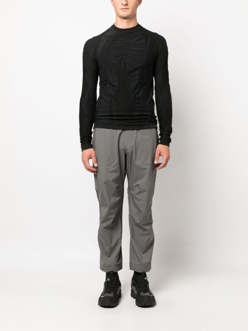 Black 3d-knit Long-sleeve Top