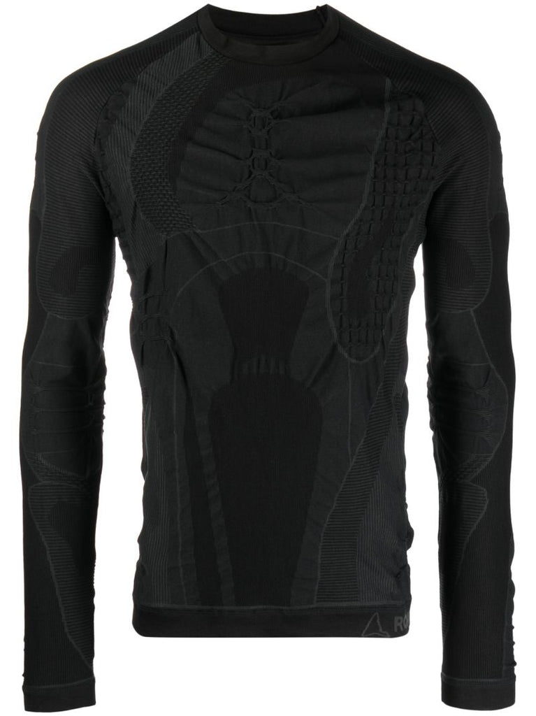 Black 3d-knit Long-sleeve Top