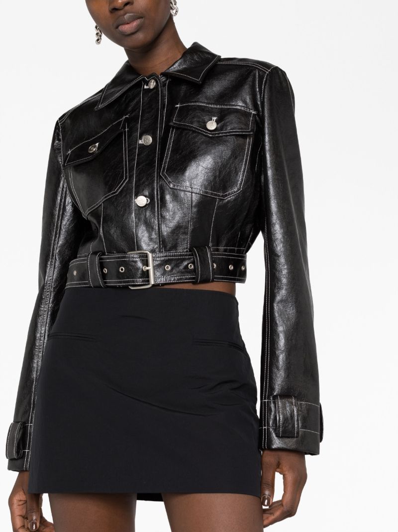 Black Low-waist Mini Skirt