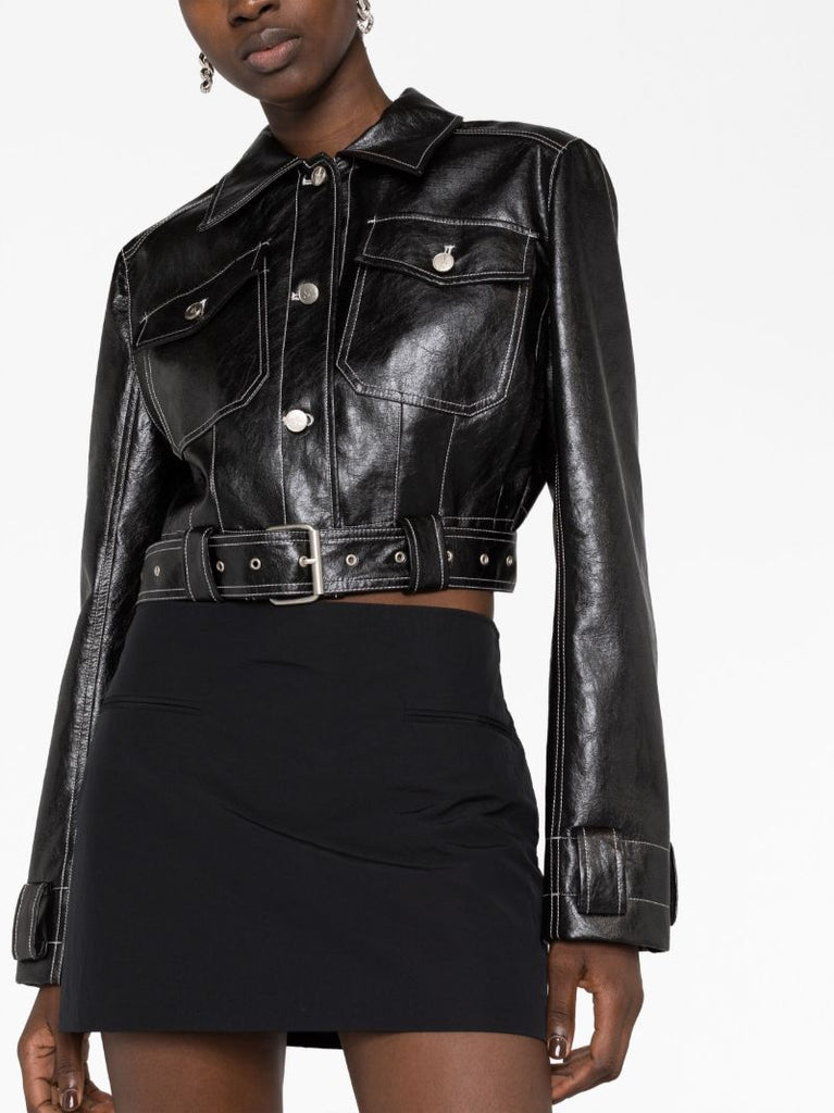 Black Low-waist Mini Skirt