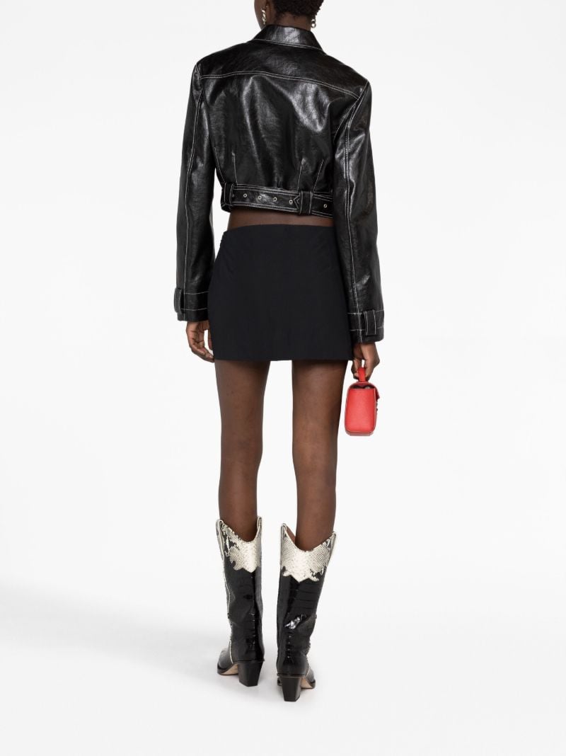 Black Low-waist Mini Skirt